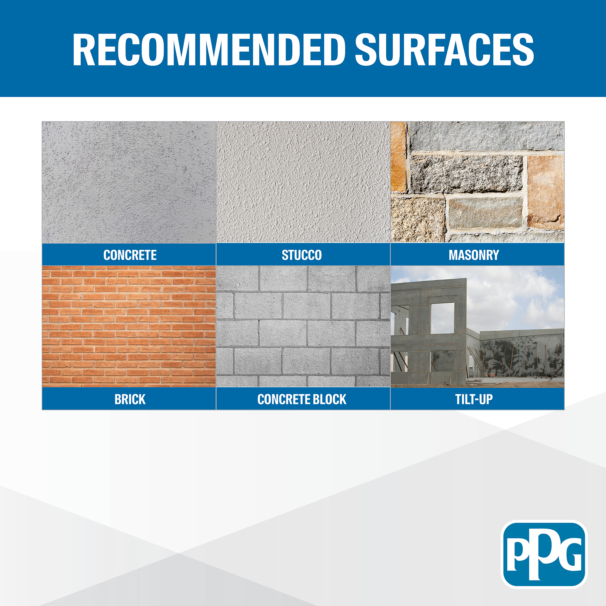 Acrylic Masonry Surface Recommended Surfaces