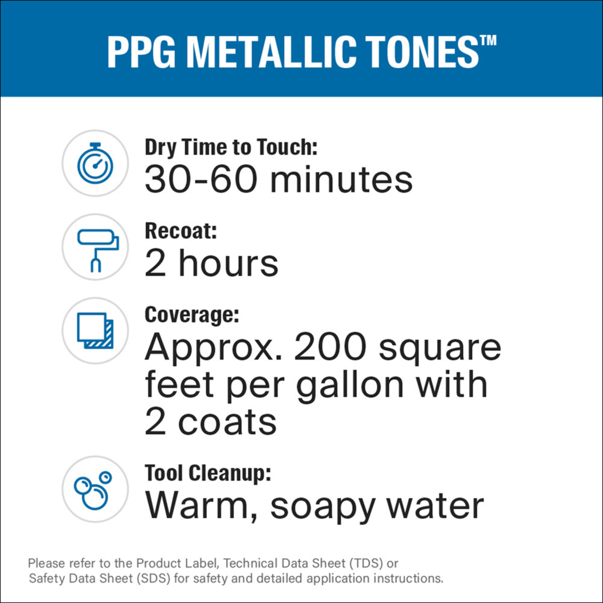 Metallic Tones Infographic - Dry Time