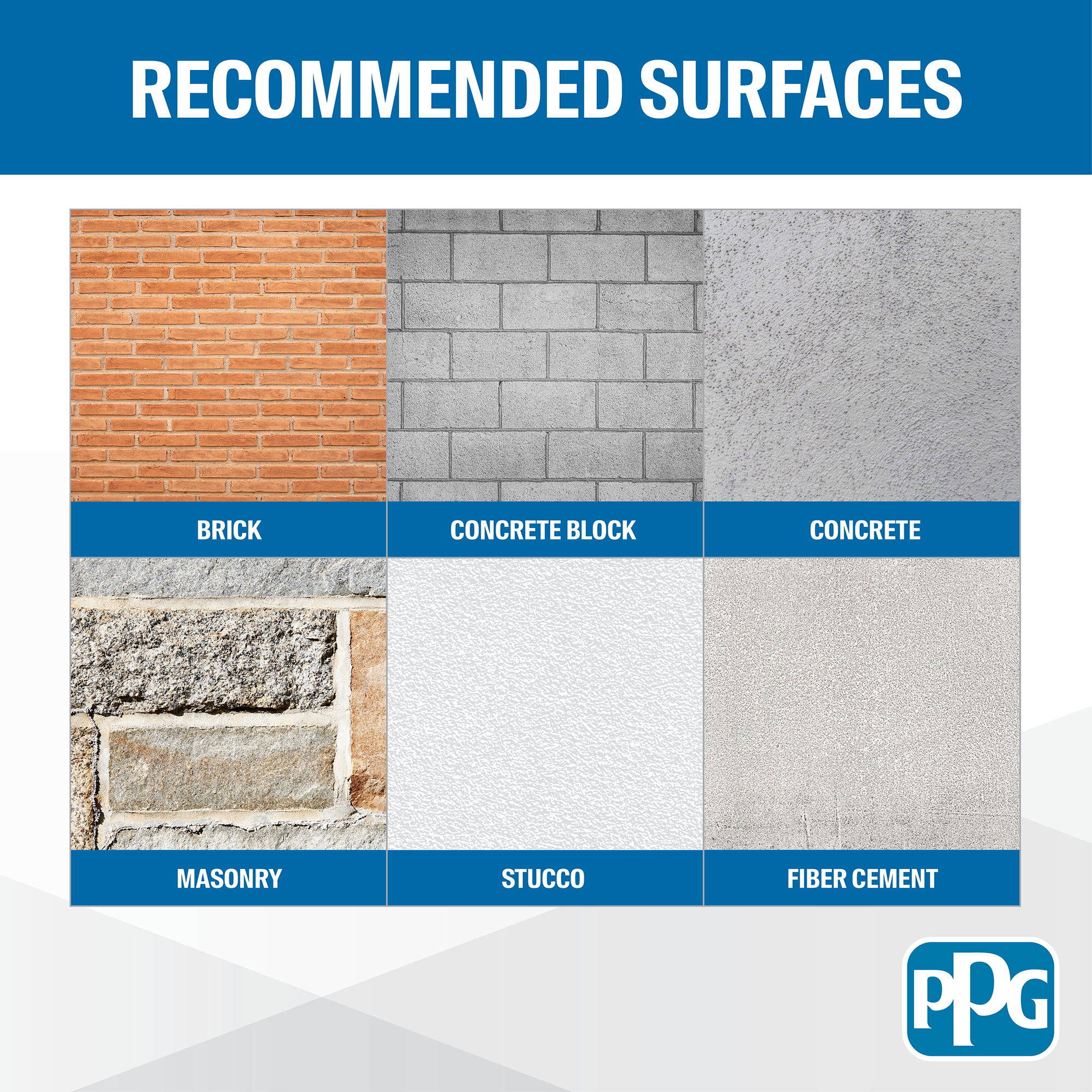 Color Seal Recommended Surfaces