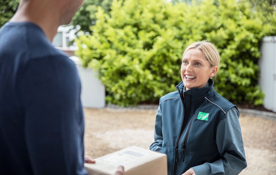 An Post delivers a package to someone's door