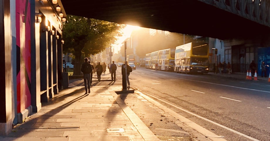Image of Pearse street at morning 