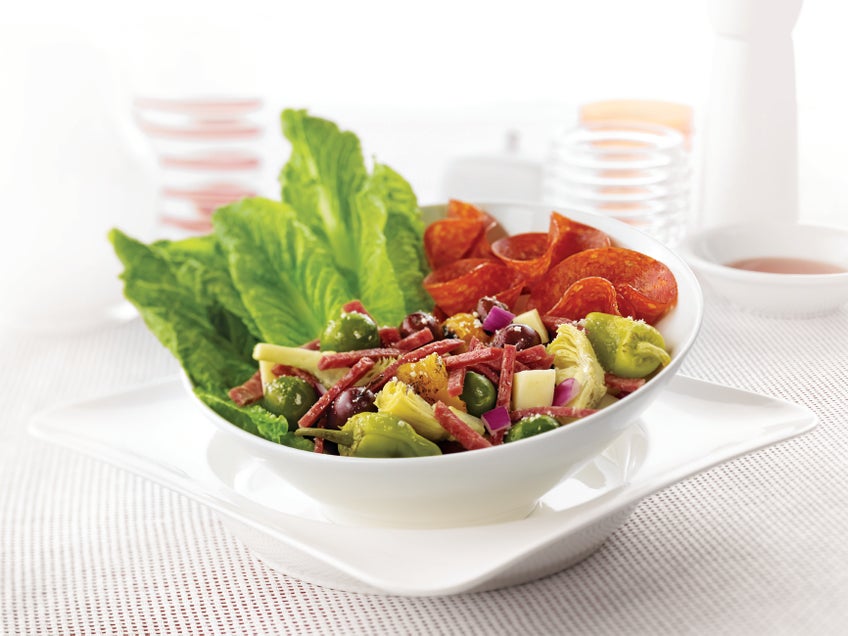 Italian Chopped Salad with Salami and Pepperoni