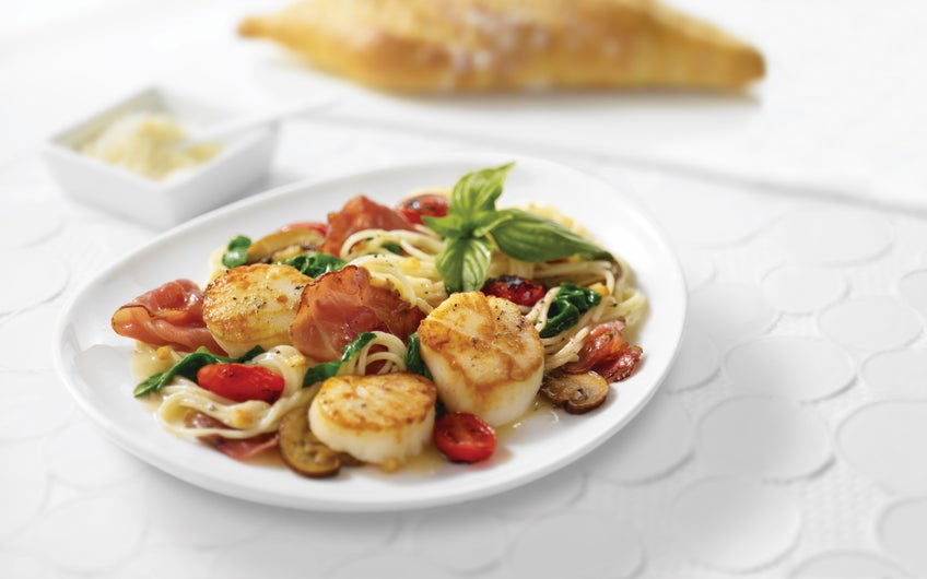 Angel Hair Pasta and Scallops with Prosciutto