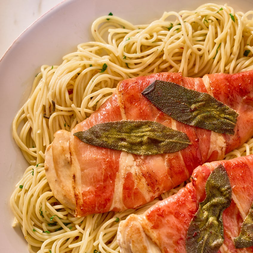Lemon Chicken Saltimbocca with Prosciutto