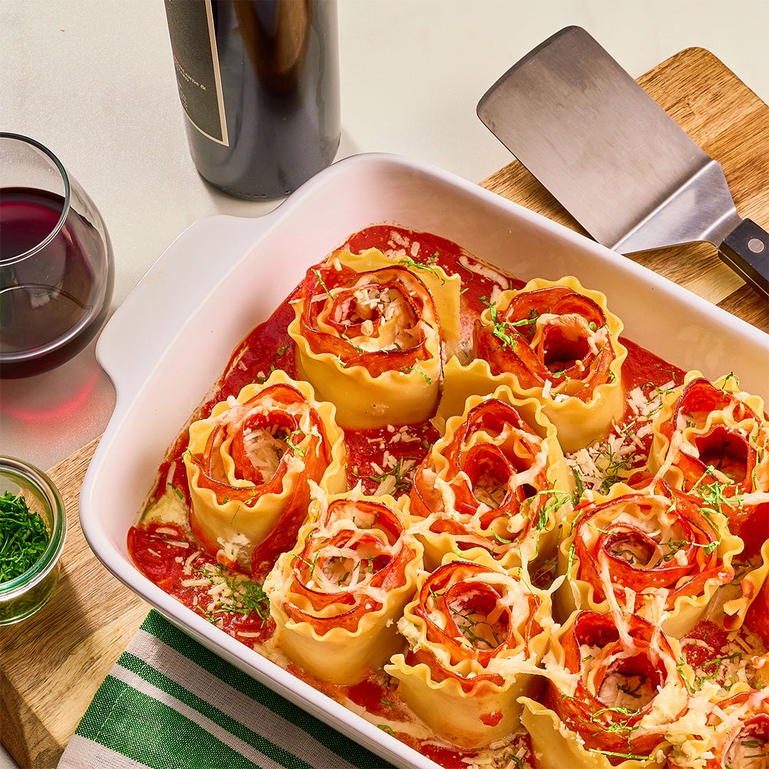 Pepperoni Lasagna Rolls