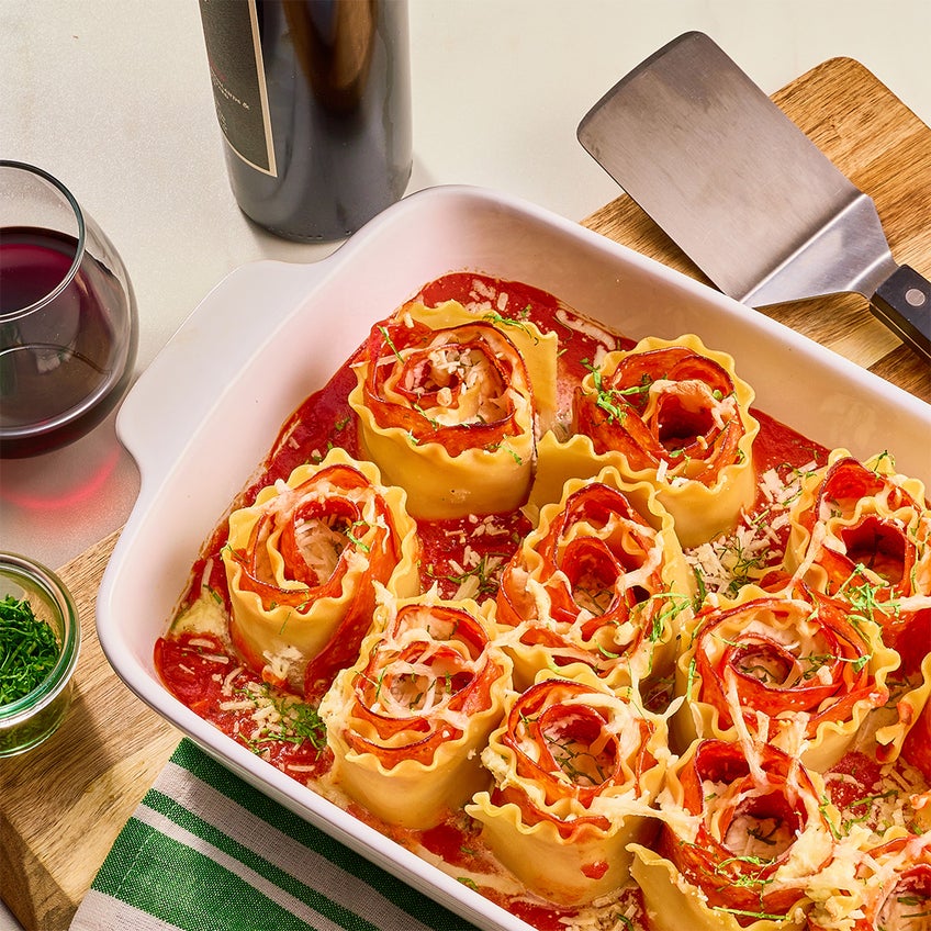 Pepperoni Lasagna Rolls