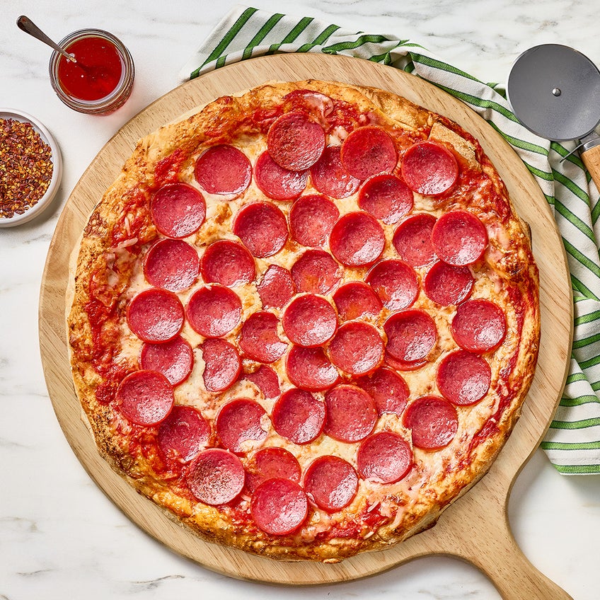 Hard Salami Pizza with Hot Honey