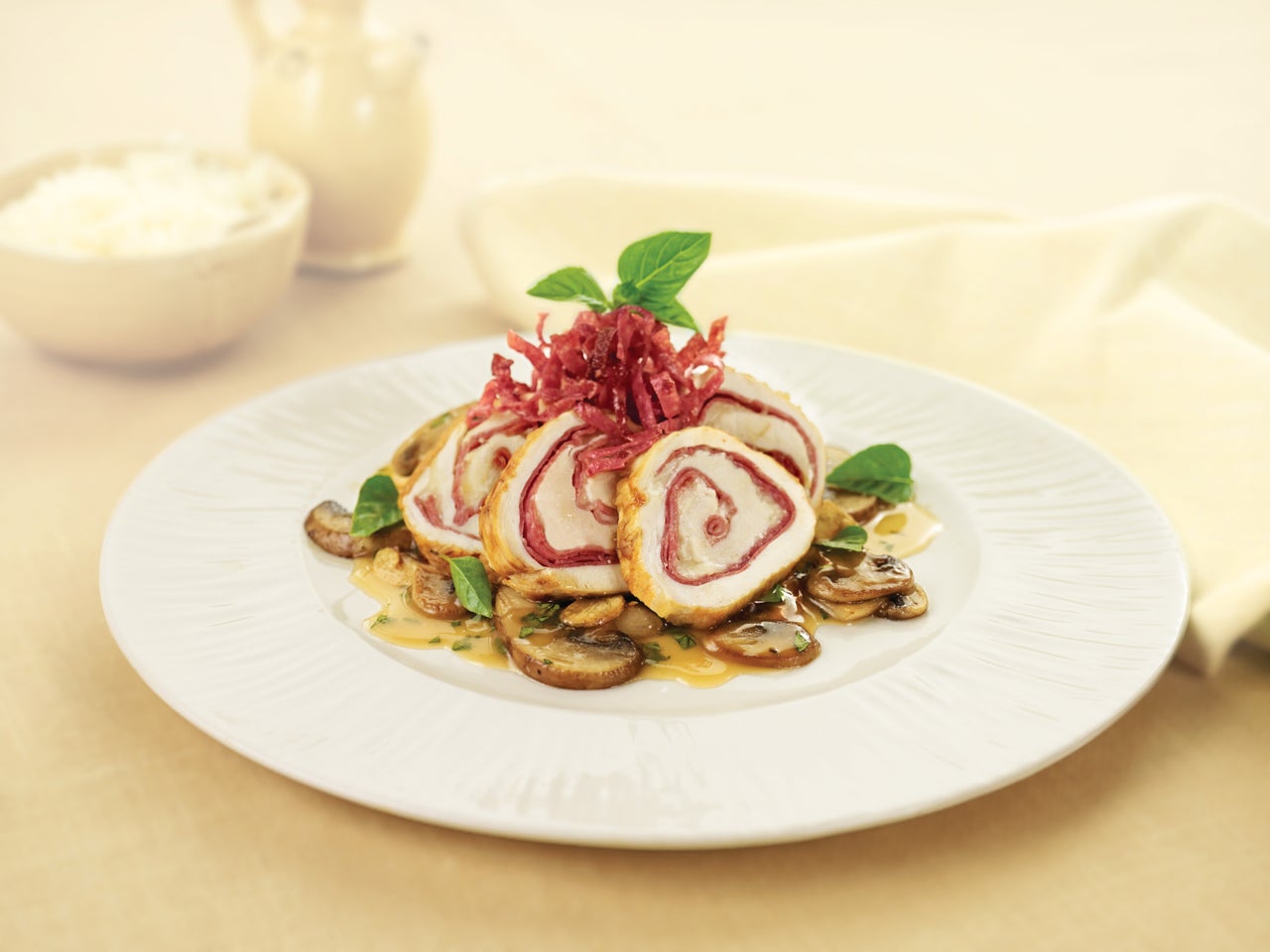 Four Cheese Chicken Rollatini with Salami