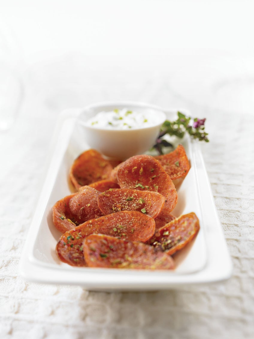 Crispy Pepperoni Chips
