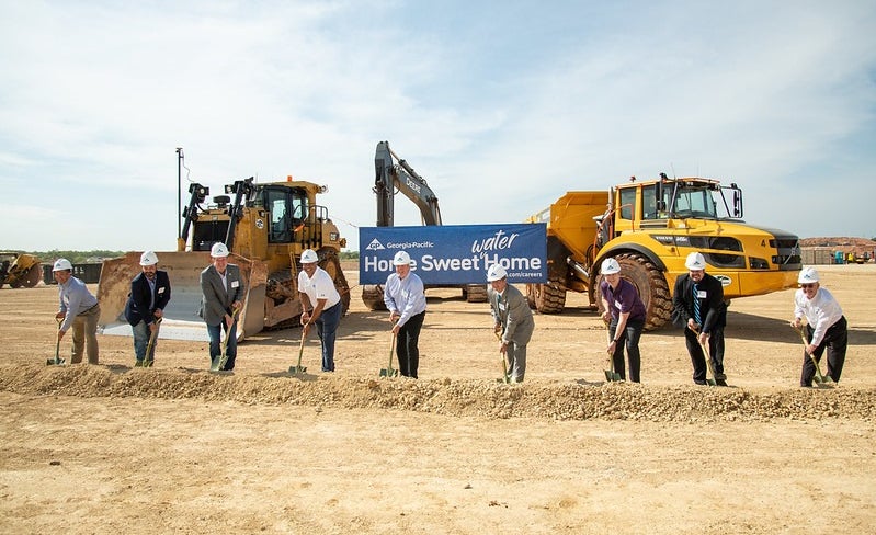 Pictured from l to r: Will Hatfield, Sweetwater Gypsum Complex Manager; Whitley May, Nolan County Judge; Representative Stan Lambert, Texas; David Neal, Vice President of Gypsum Operations; Brent Paugh, President-Gypsum; Sen. Charles Perry, Texas; Peter Mayer, Sweetwater Gypsum East Plant Manager; and Dr. Drew Howard, Sweetwater ISD Superintendent.