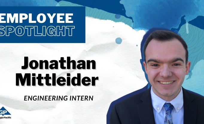 Jonathan Mittleider, engineering intern, at our Foley cellulose mill in Perry, Florida