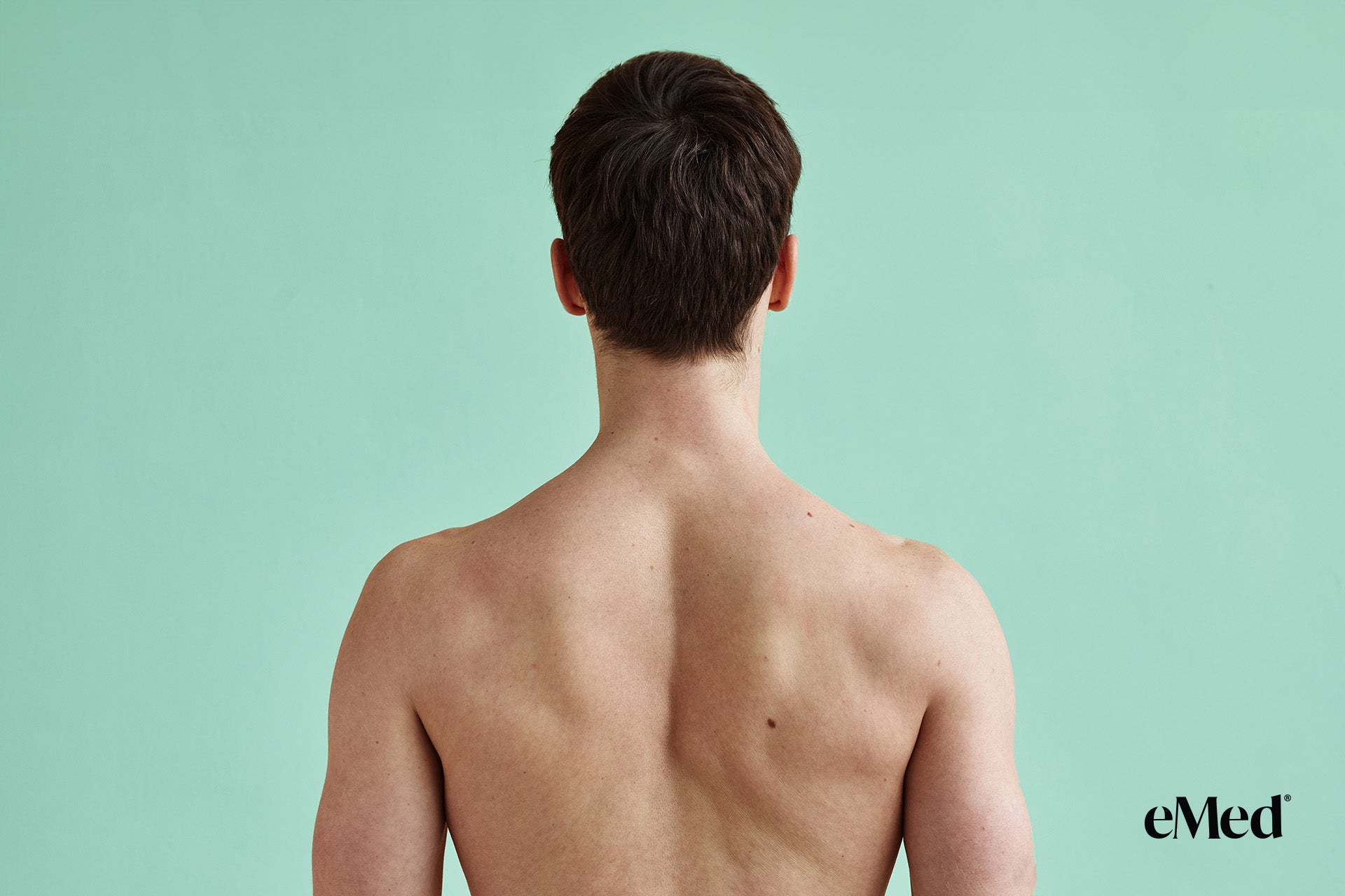 A person after physiotherapy exercises designed to relieve upper back pain