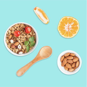 almonds, fruits and nutricious food
