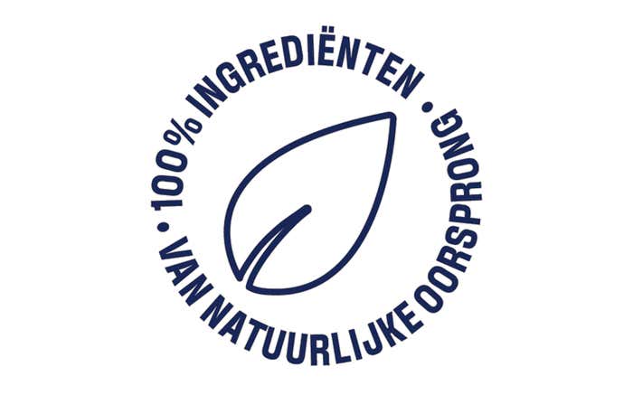 100% ingrediënten van natuurlijke oorsprong