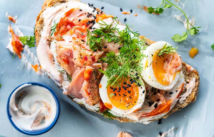 Toast met zalm