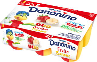 Danonino Duo Aardbei Banaan 