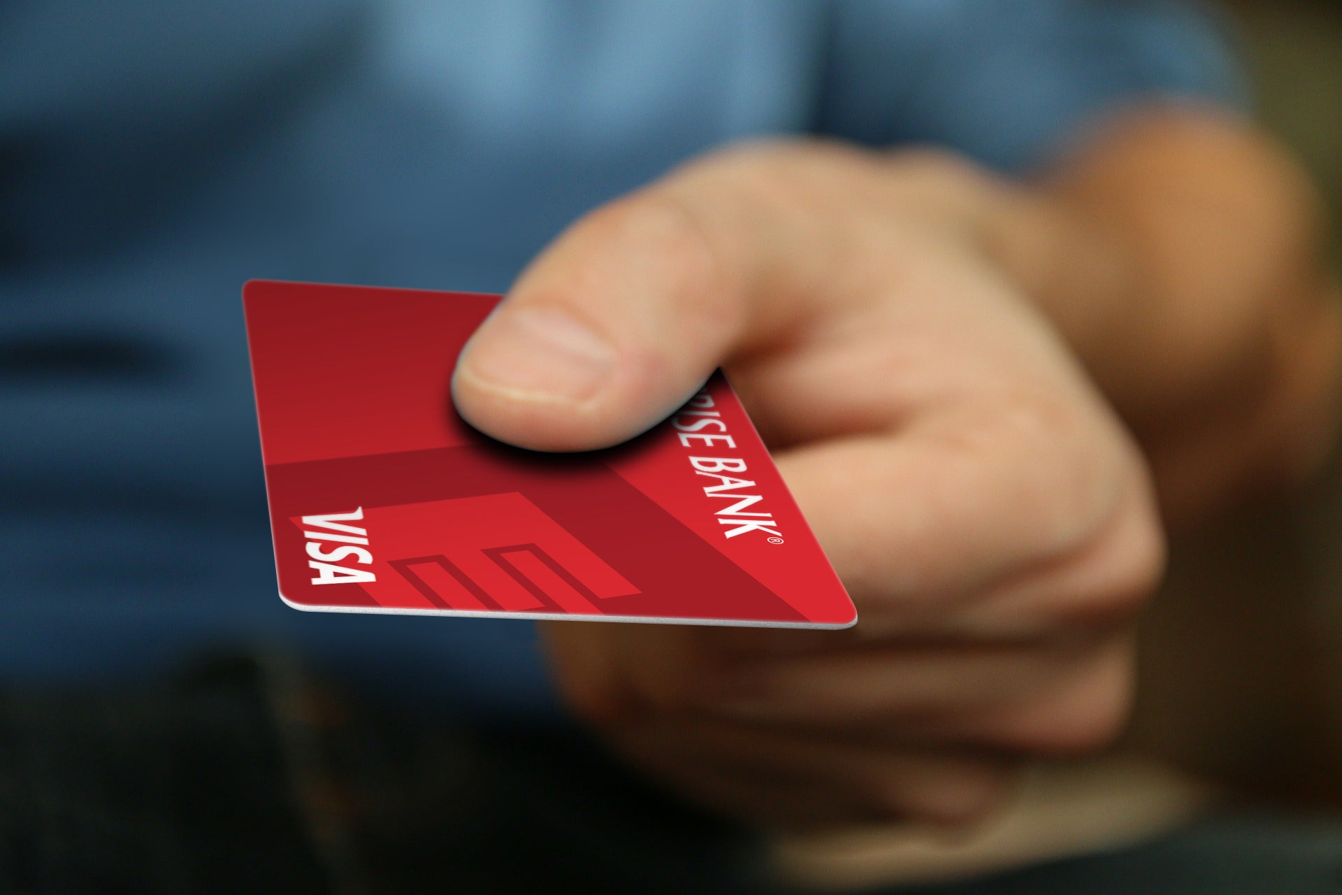 Customer holds business debit card