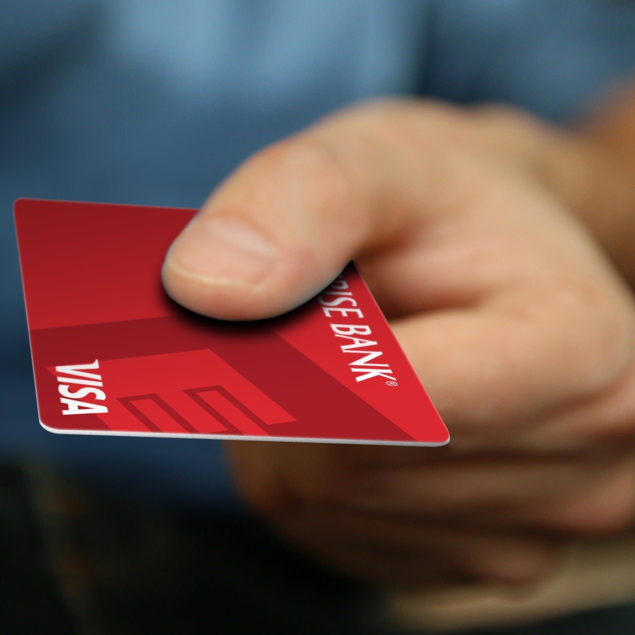 Customer holds business debit card