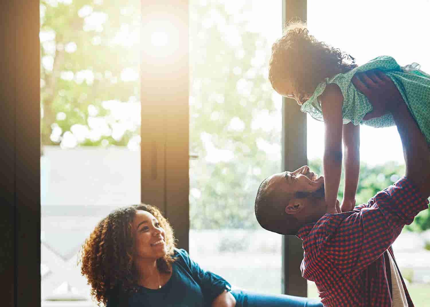 Family playing together