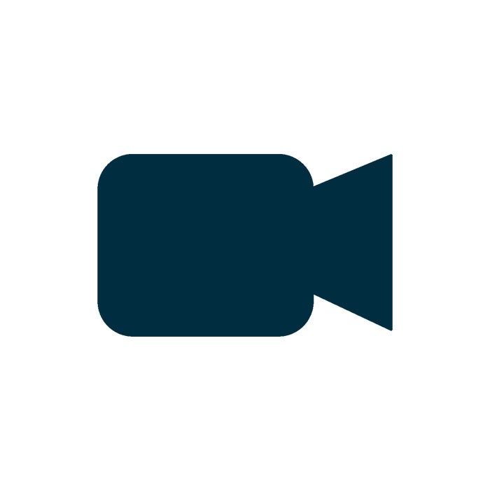 Blue video camera icon