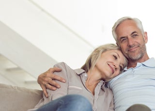 Couple in a loving embrace