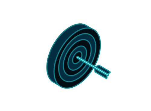 Target illustration with arrow bullseye