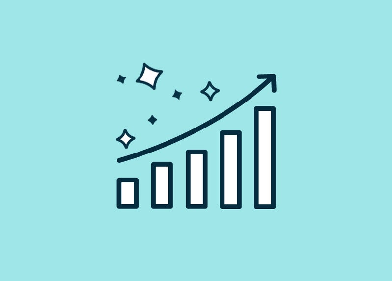 Chart pointed up shows growth