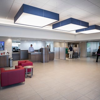 Lobby inside the Westlink Business Banking Center