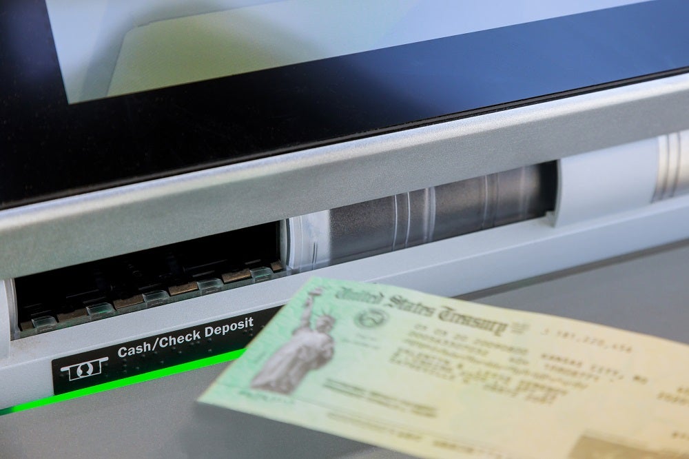 Check deposit at ATM