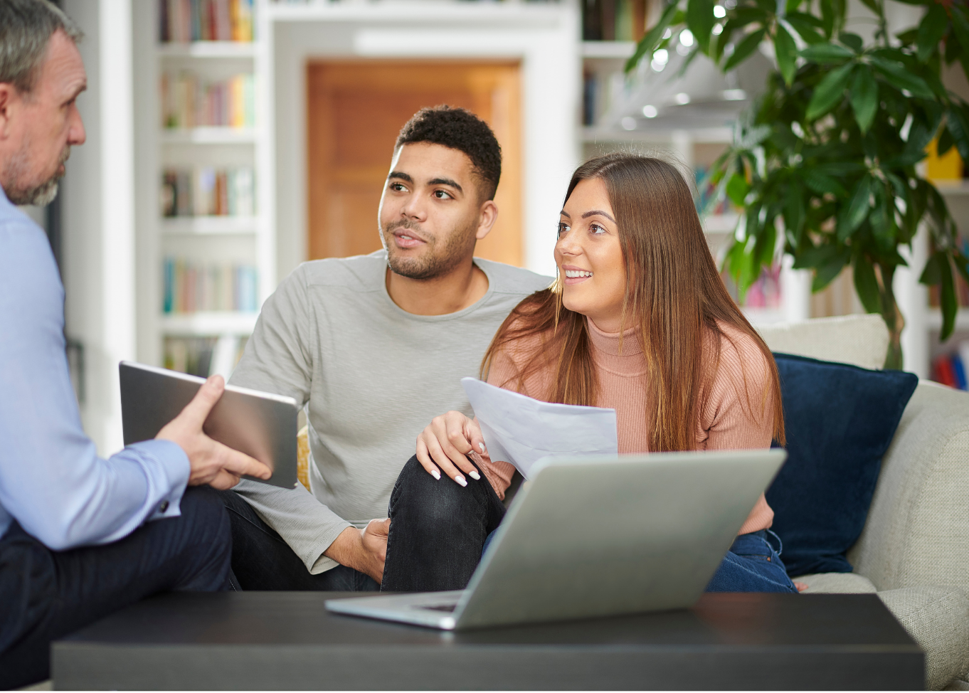 Family buying house
