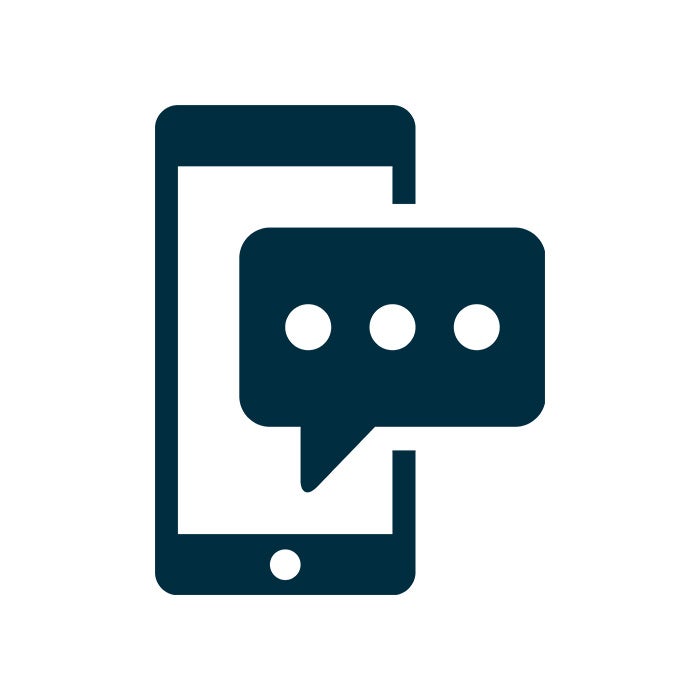 Mobile phone with a new message