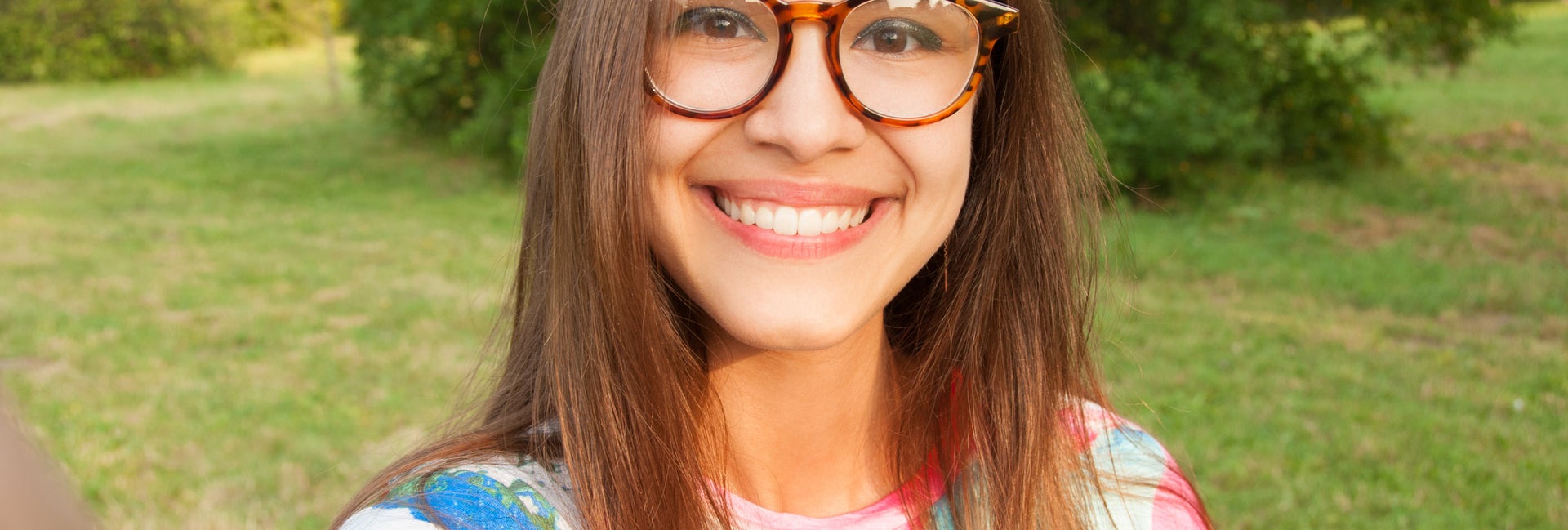 Woman smiles at camera