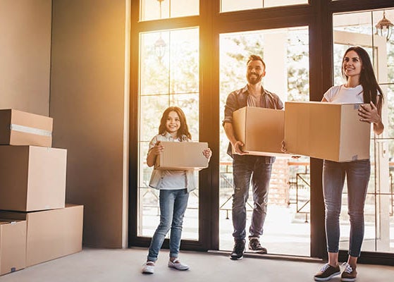 Family moving into new home