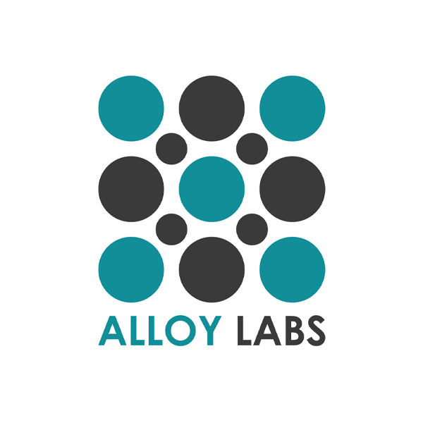 Teal and grey dots above Alloy Labs text