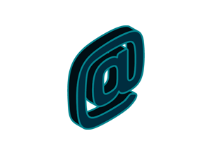 At symbol illustration