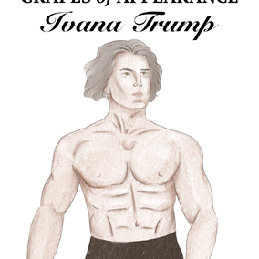 The cover of the book The Grapes of Appearance by Ivana Trump with a shirtless man.