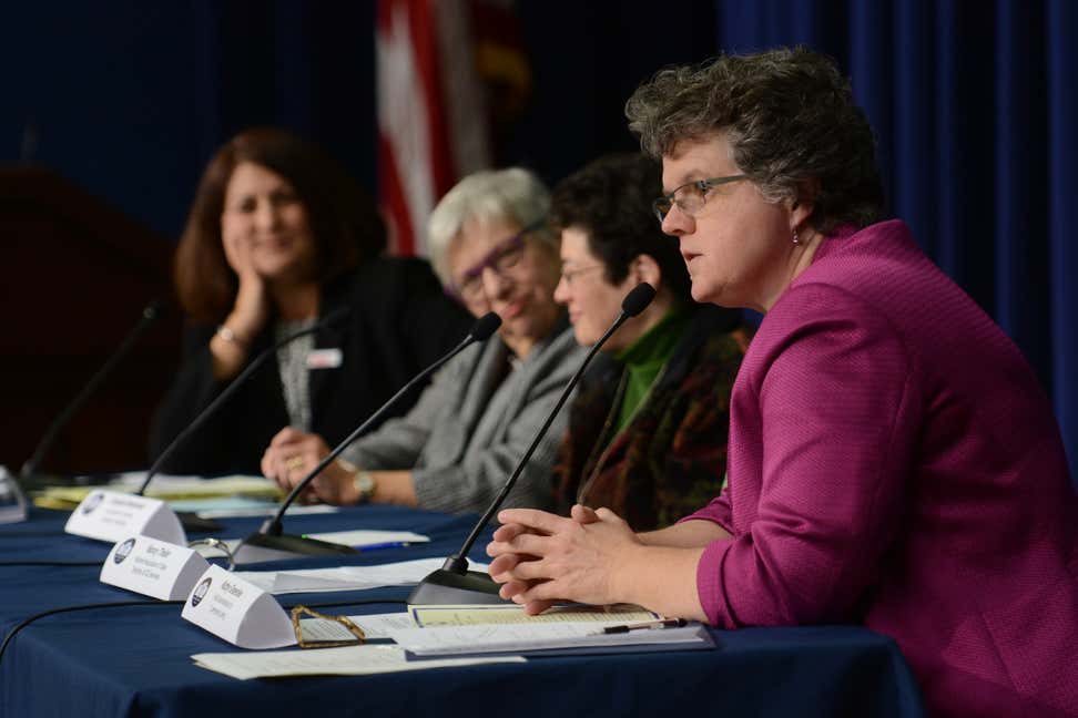 Kathy Greenlee, Former Assistant Secretary for Aging, U.S. Department of Health and Human Services, discusses long-term services and support. (Photo from the Department of Health and Human Services, Administration for Community Living)