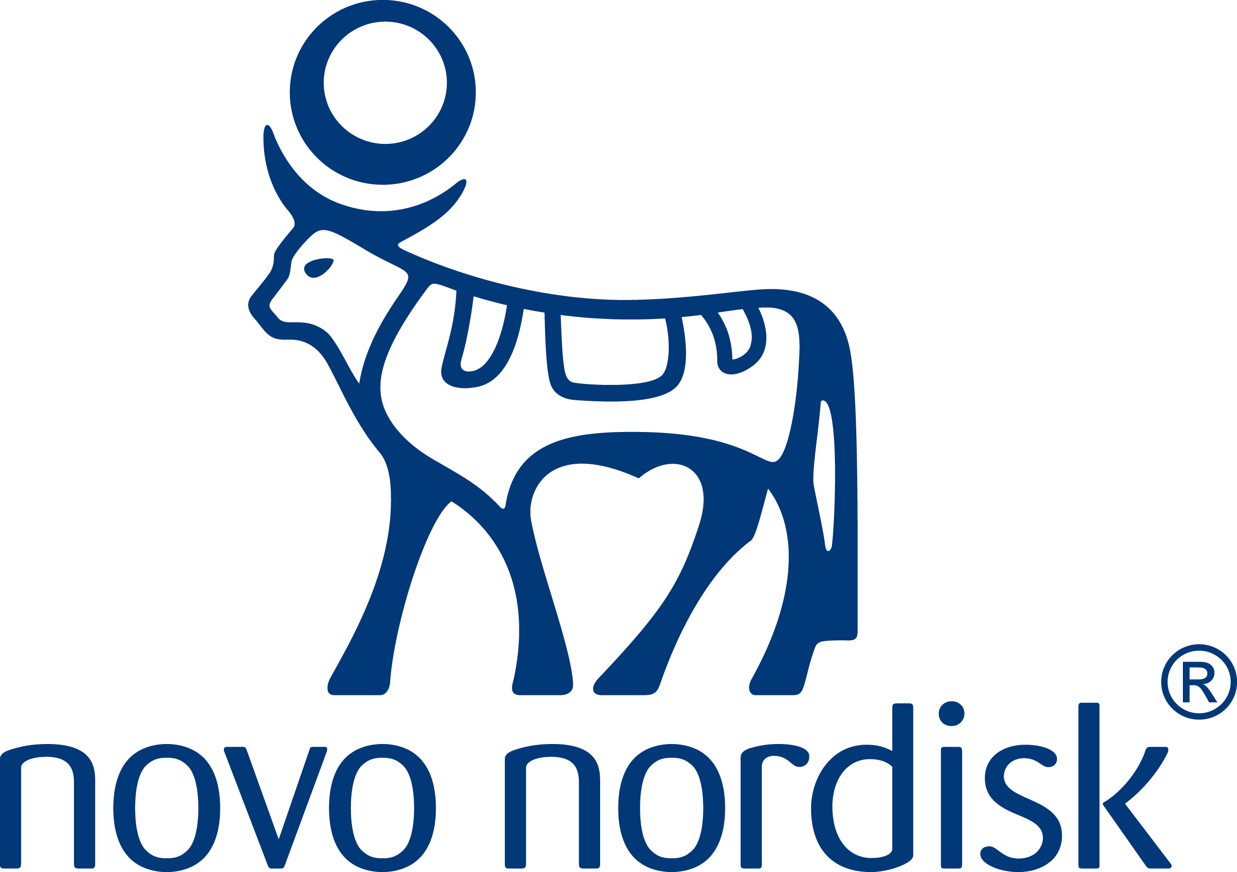Novo Nordisk logo,  Danish multinational pharmaceutical company headquartered in Bagsværd, Denmark