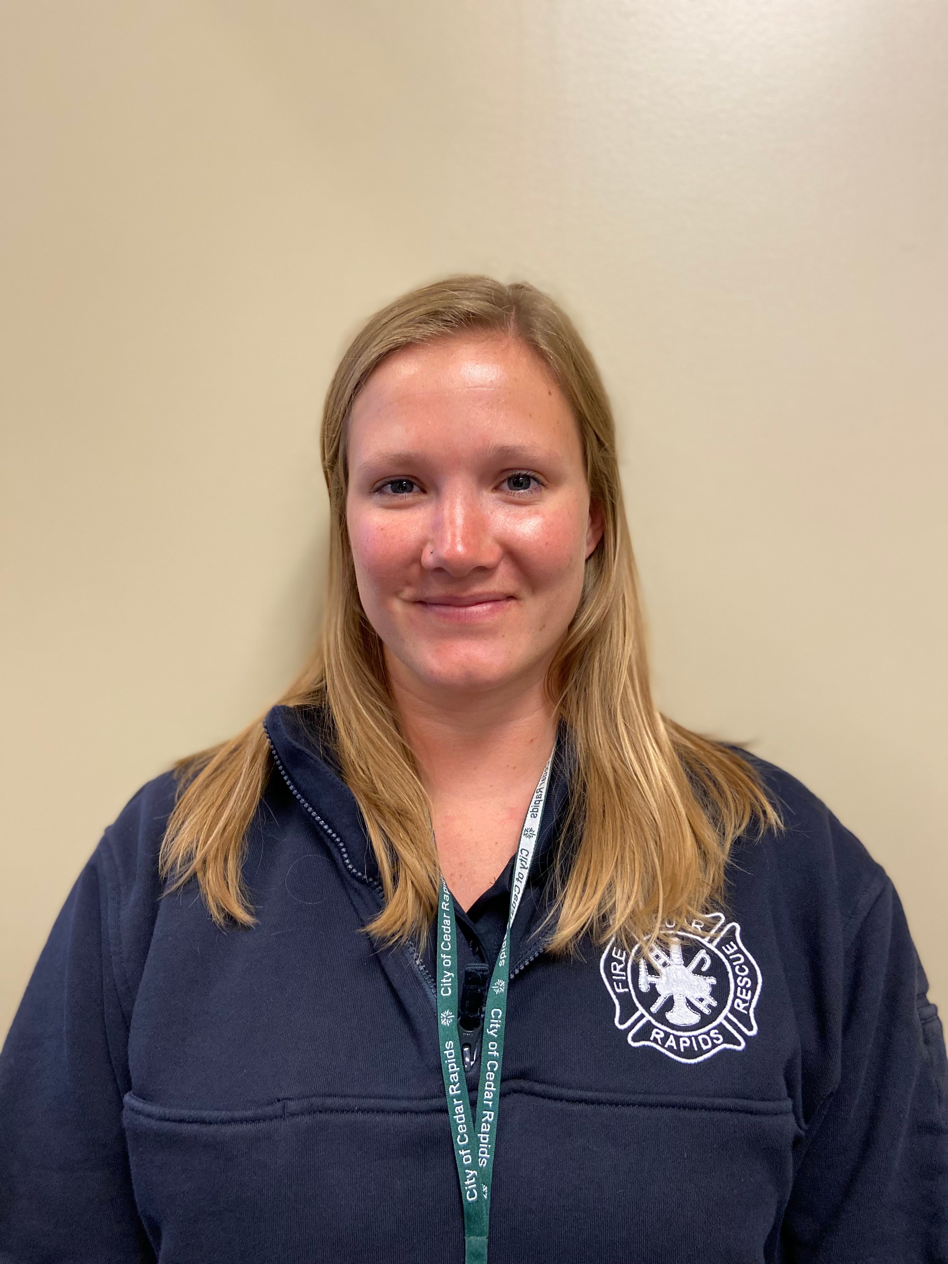 Sydney Henderson, Public Education Specialist at the Cedar Rapids Fire Department